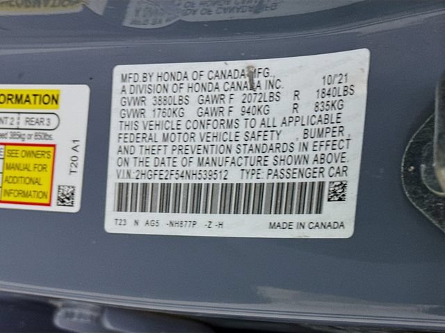 Used 2022 Honda Civic Sport image 29