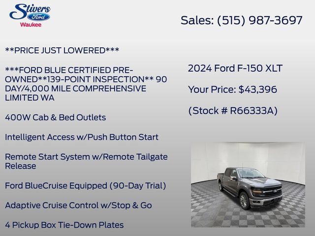 Used 2024 Ford F150 XLT w/ Equipment Group 302A MID AWD/4WD image 22