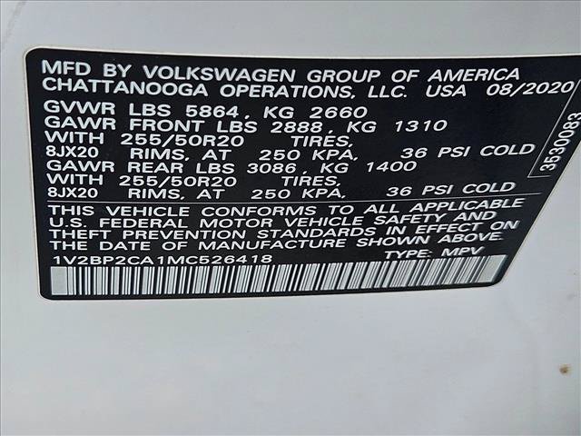 Used 2021 Volkswagen Atlas SEL AWD/4WD image 24