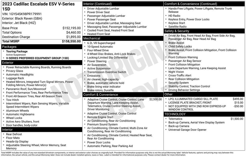 Used 2023 Cadillac Escalade ESV V AWD/4WD image 7