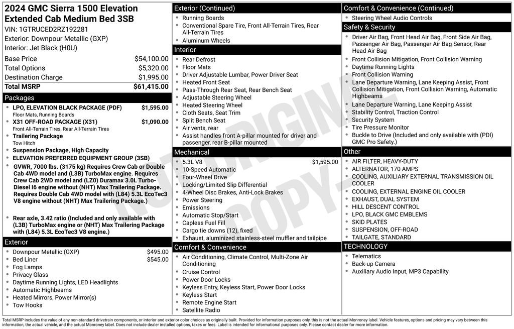 Certified 2024 GMC Sierra 1500 Elevation w/ LPO, Elevation Black Package AWD/4WD image 46