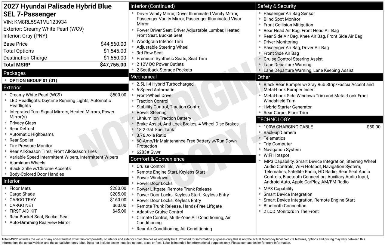 New 2027 Hyundai Palisade SEL FWD image 32