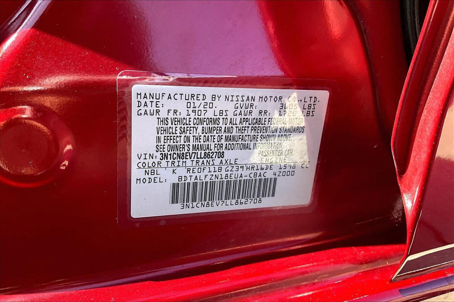 Used 2020 Nissan Versa SV FWD image 27