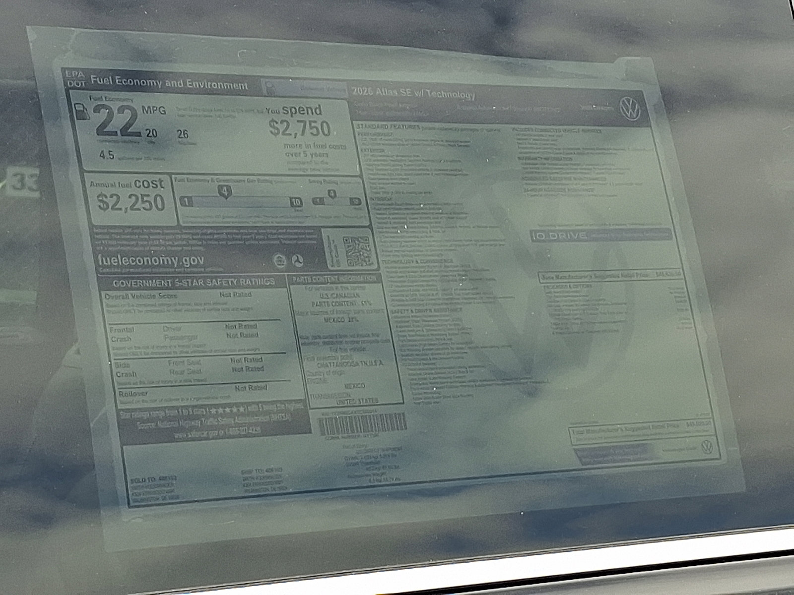 New 2026 Volkswagen Atlas SE image 19