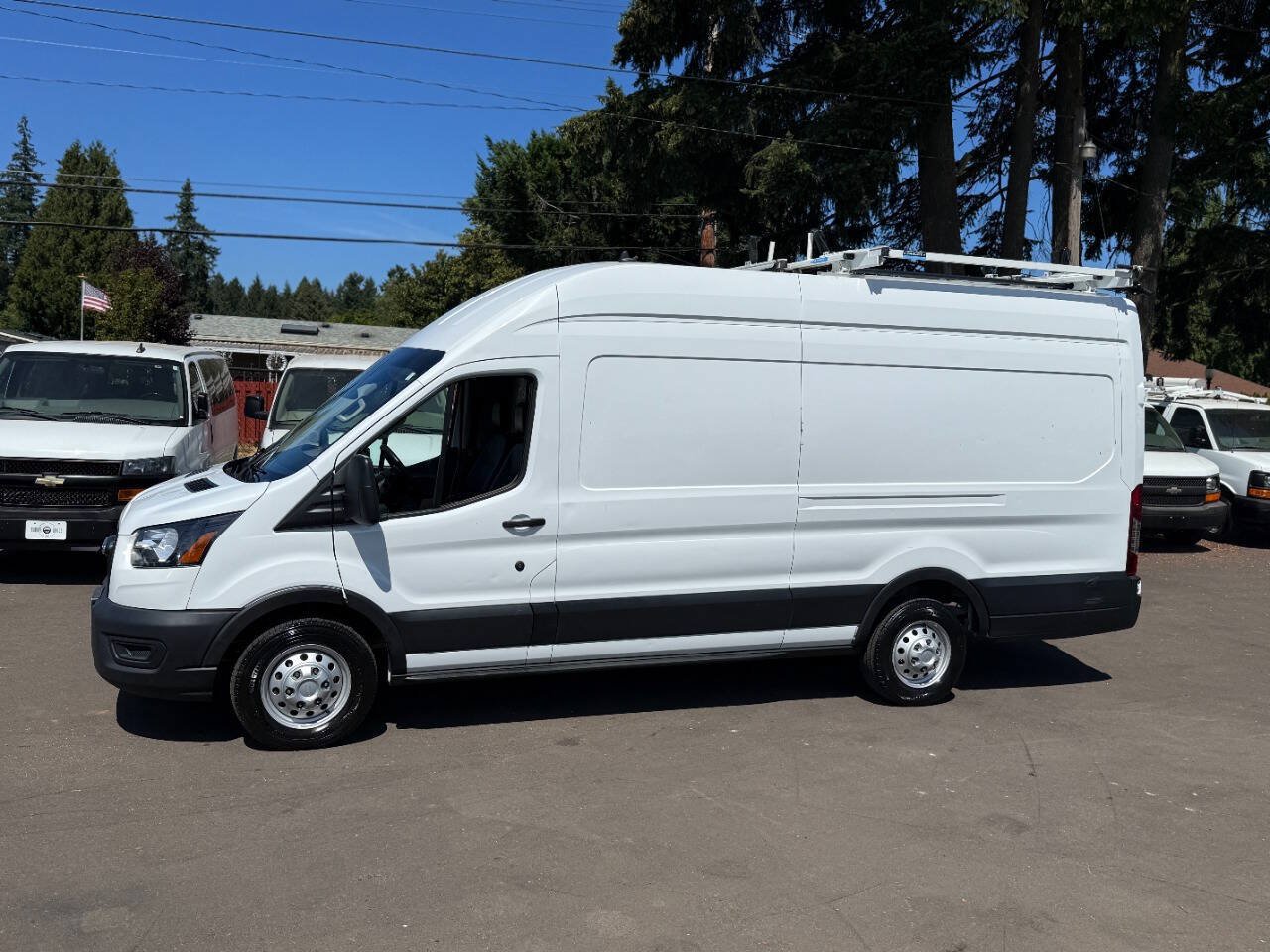 Used 2023 Ford Transit 350 148 High Roof Extended w/ Fleet Safety Package RWD image 3