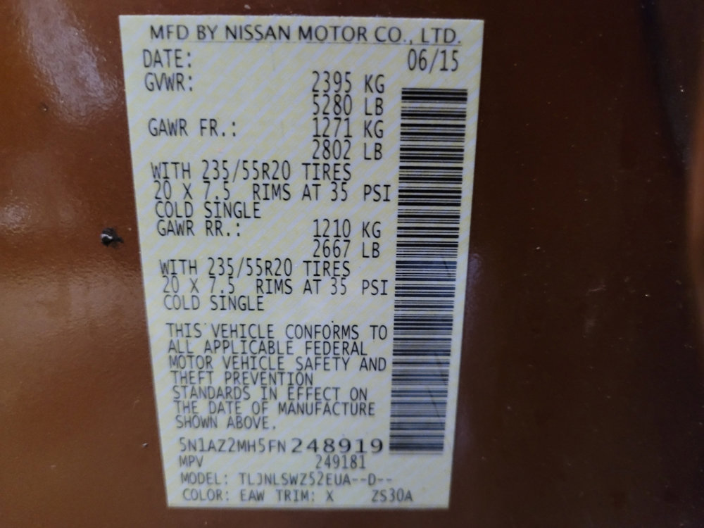 Used 2015 Nissan Murano Platinum w/ Platinum Technology Package image 33