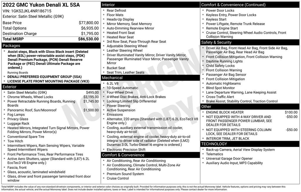 Used 2022 GMC Yukon XL Denali image 30