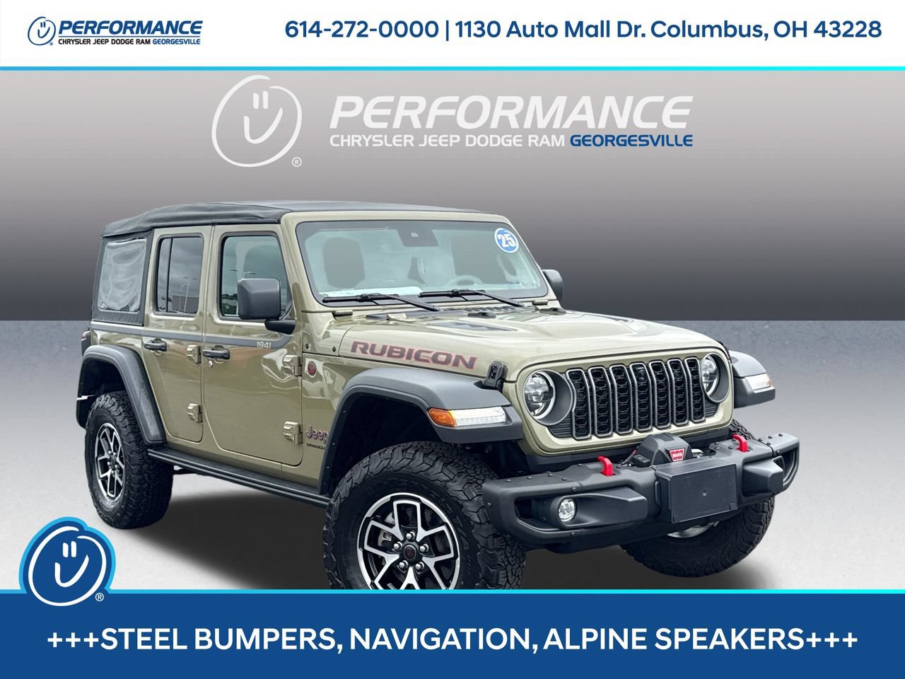 Used 2025 Jeep Wrangler Unlimited Rubicon w/ Technology Group AWD/4WD image 1