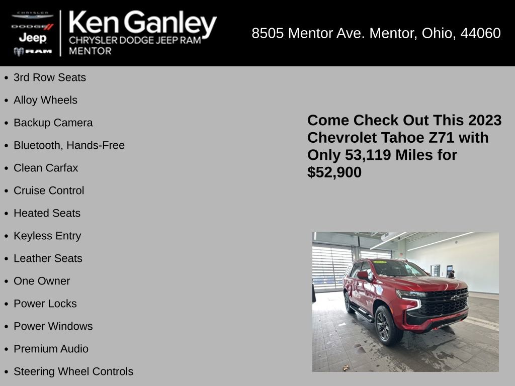 Used 2023 Chevrolet Tahoe Z71 image 5
