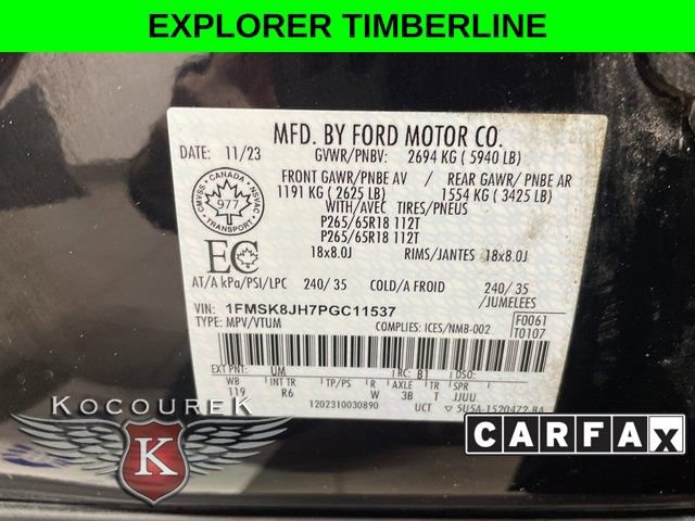 Used 2023 Ford Explorer Timberline w/ Timberline Technology Package AWD/4WD image 27