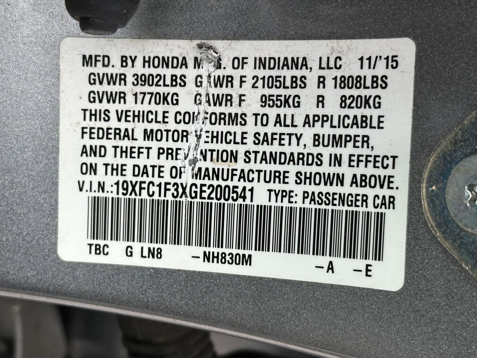 Used 2016 Honda Civic EX-T image 15