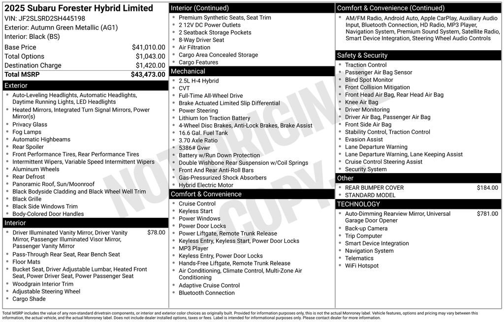 New 2025 Subaru Forester Limited image 7