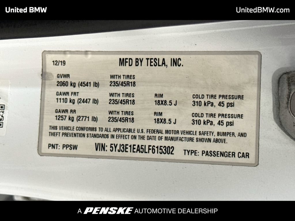 Used 2020 Tesla Model 3 Standard Range RWD image 22