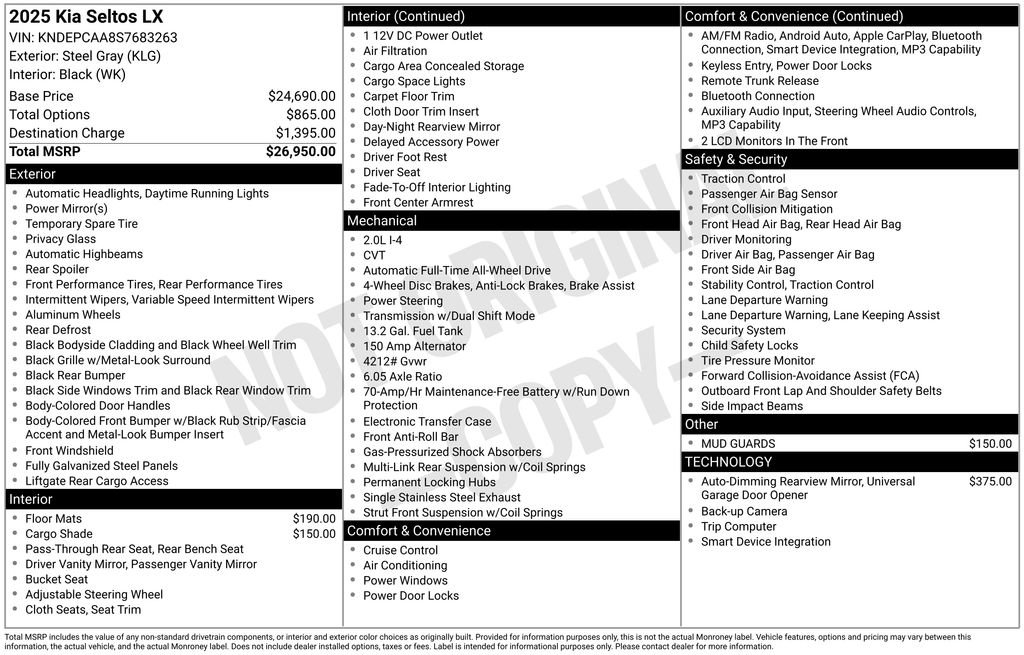 Used 2025 Kia Seltos LX image 2