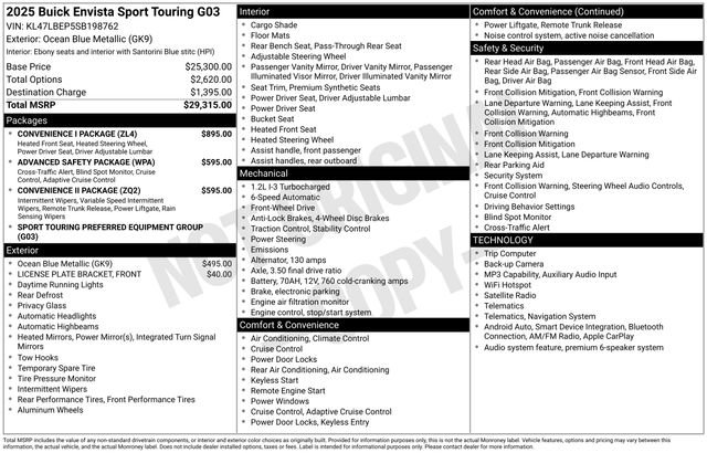 Used 2025 Buick Envista Sport Touring w/ Convenience I Package FWD image 40