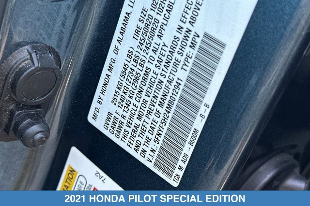 Certified 2021 Honda Pilot Special Edition image 31