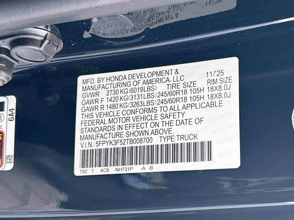 Certified 2026 Honda Ridgeline RTL image 34
