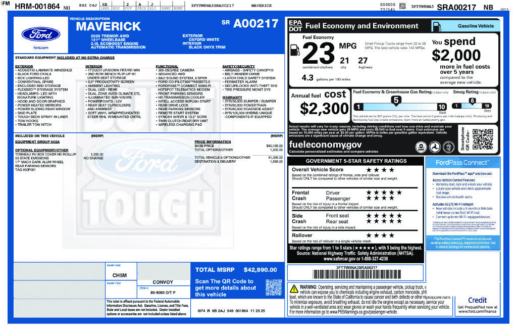 Used 2025 Ford Maverick Tremor AWD/4WD image 9