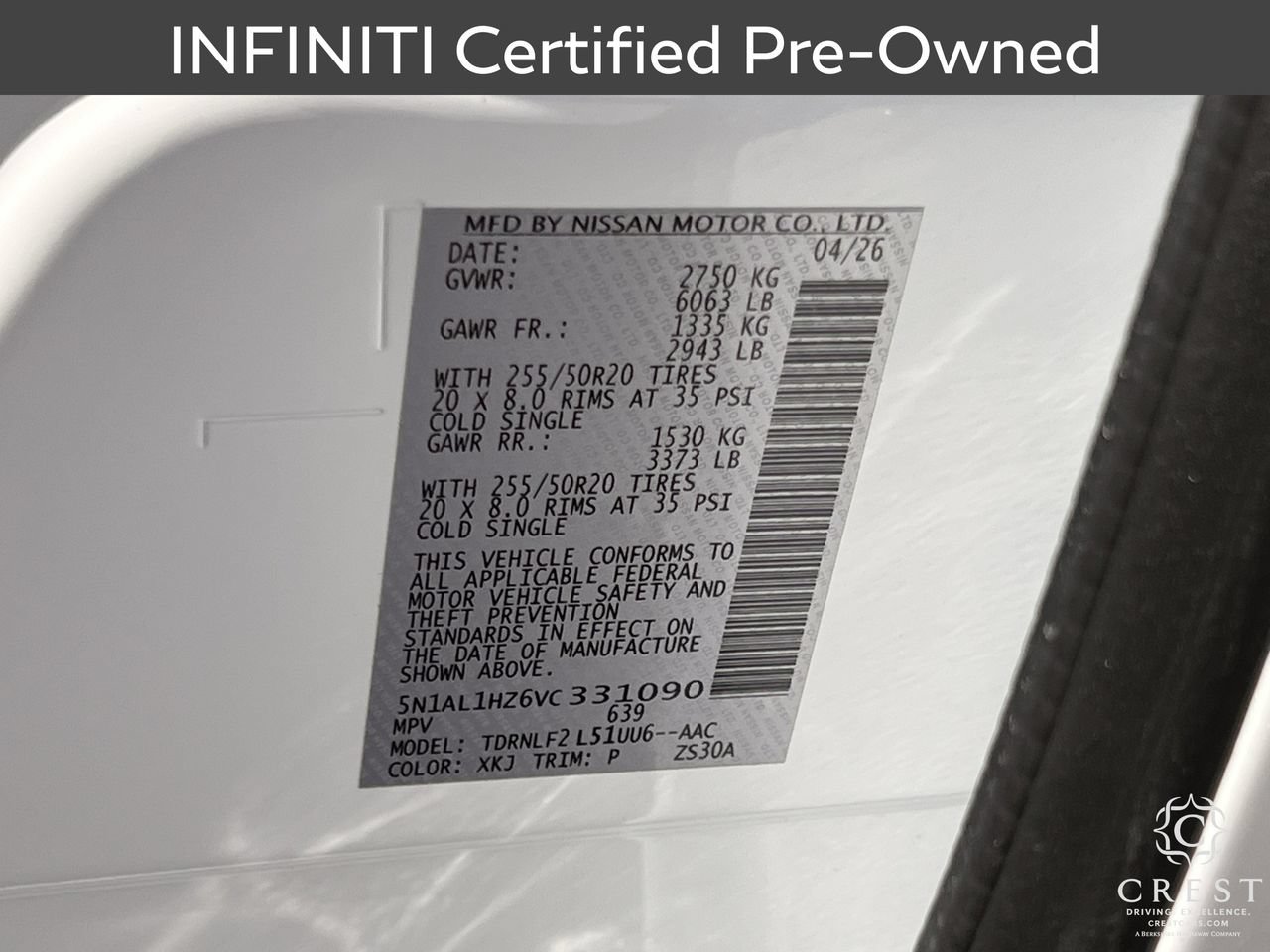 Certified 2027 INFINITI QX60 Autograph w/ Dark Cargo Package AWD/4WD image 34