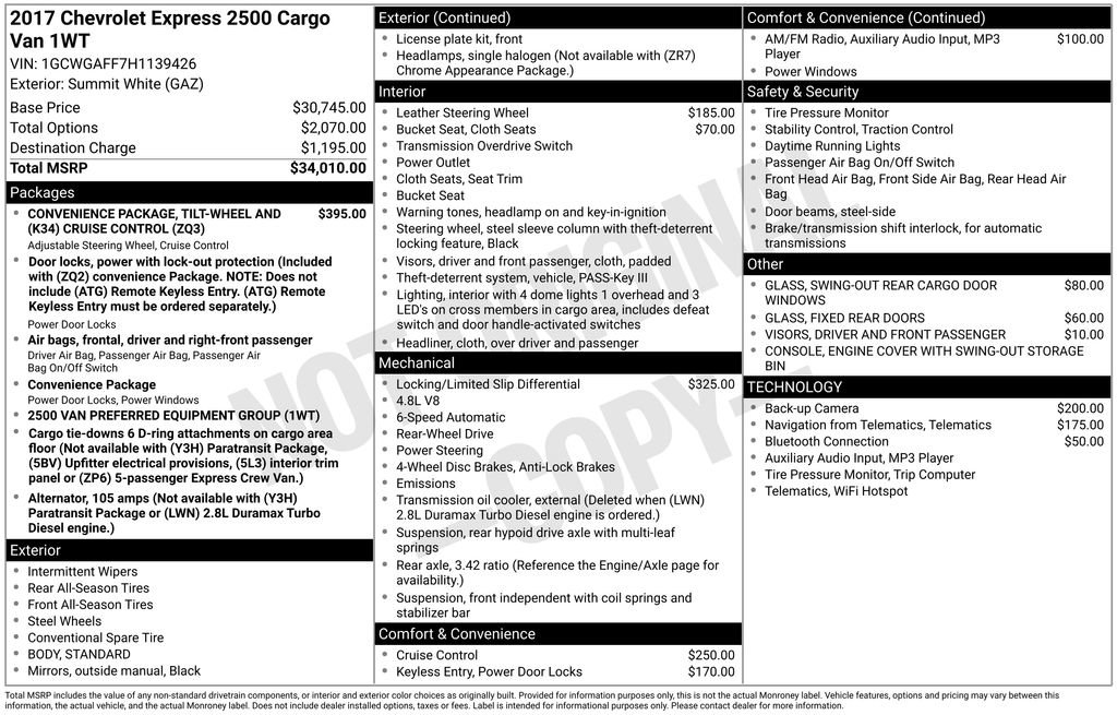 Used 2017 Chevrolet Express 2500 image 17