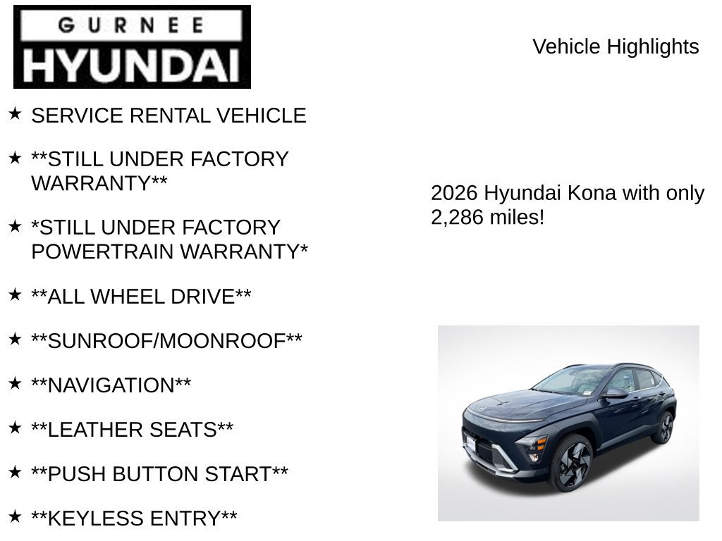 Used 2026 Hyundai Kona Limited AWD/4WD image 8