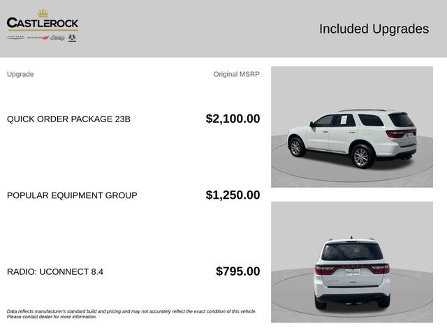 Certified 2016 Dodge Durango SXT w/ Quick Order Package 23B AWD/4WD image 6