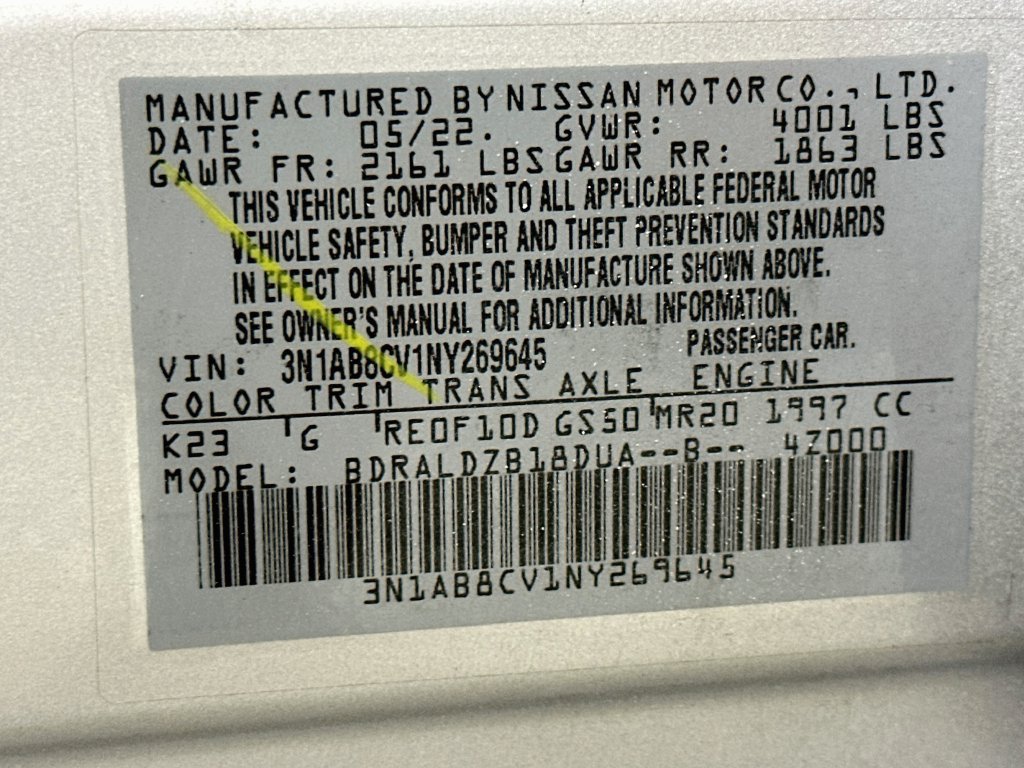 Used 2022 Nissan Sentra SV w/ All-Weather Package FWD image 34
