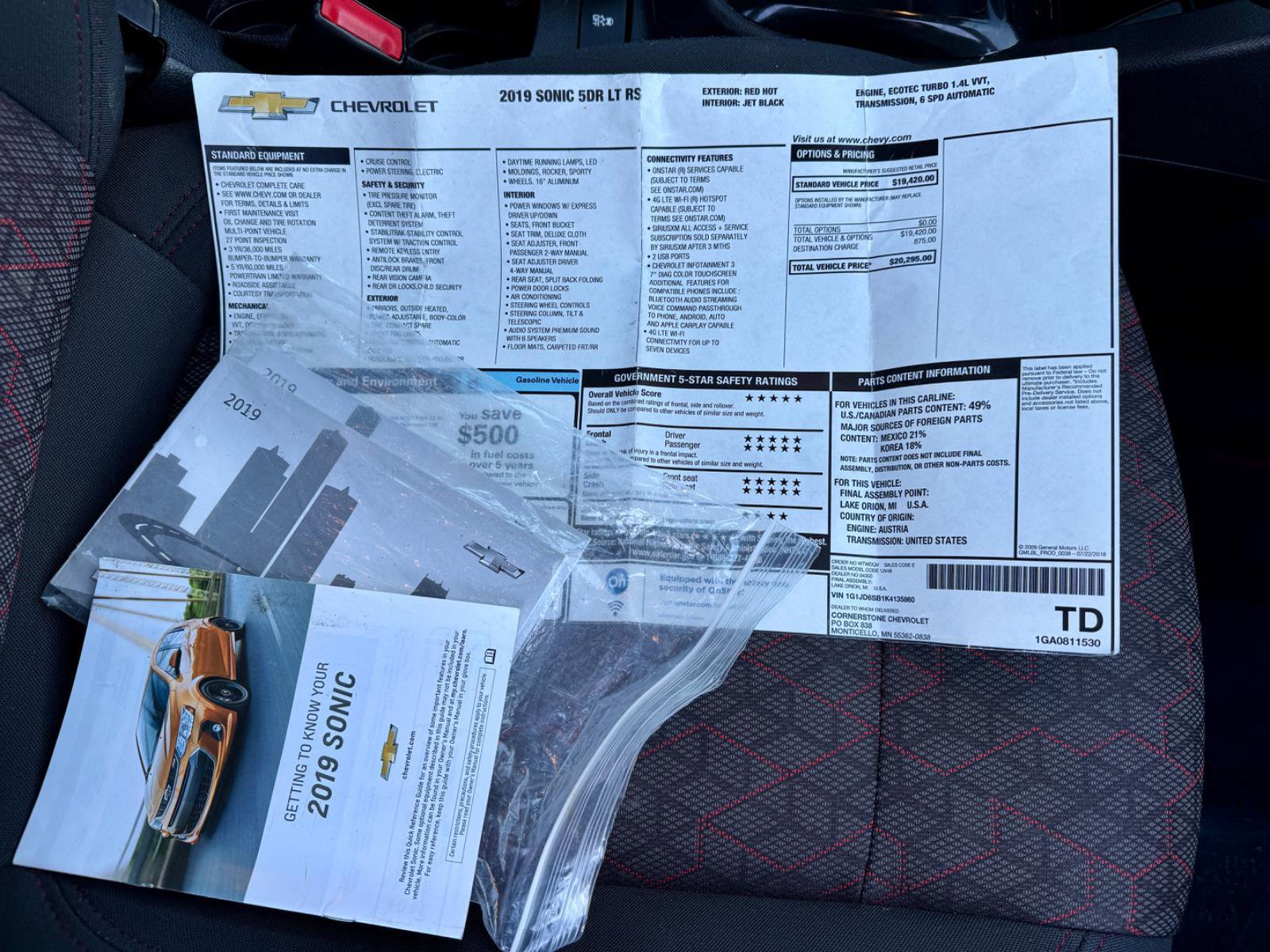 Used 2019 Chevrolet Sonic LT image 28