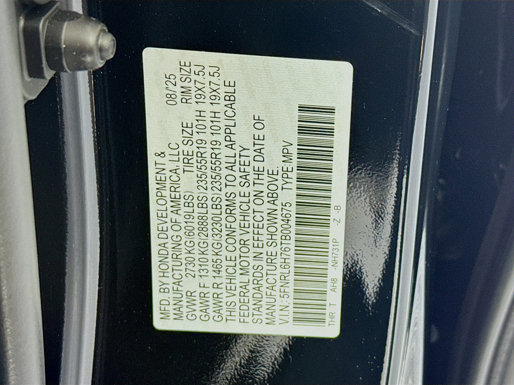 New 2026 Honda Odyssey Sport-L image 33