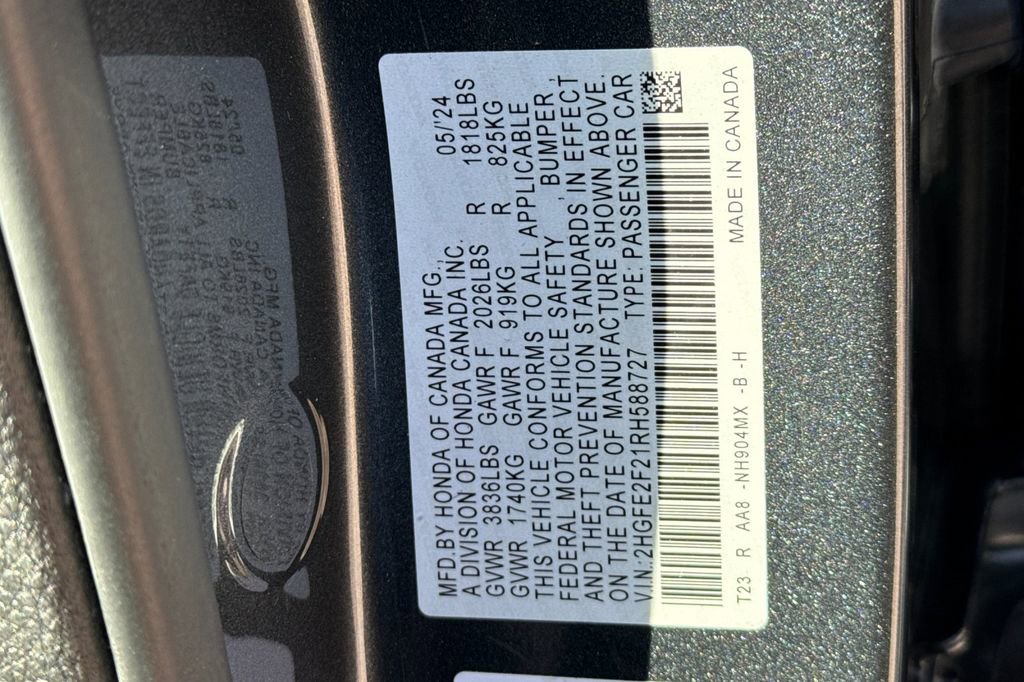 Certified 2024 Honda Civic LX image 34