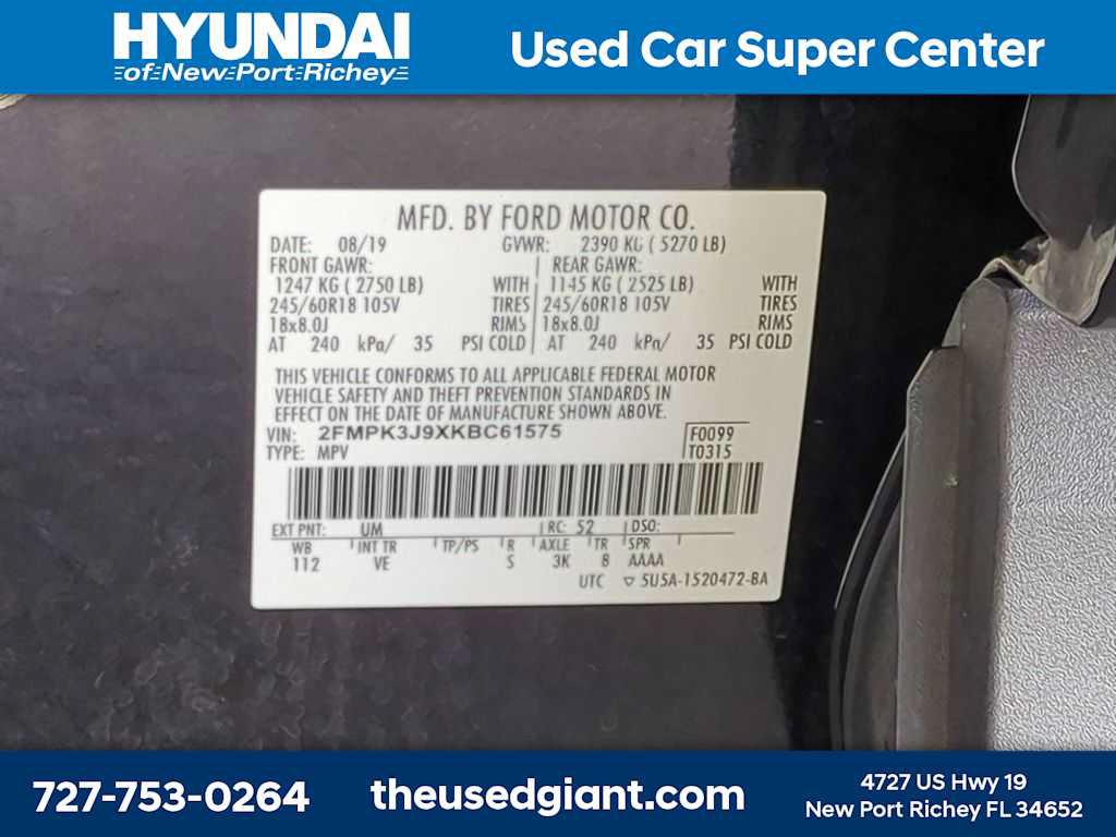 Used 2019 Ford Edge SEL w/ Equipment Group 201A FWD image 33