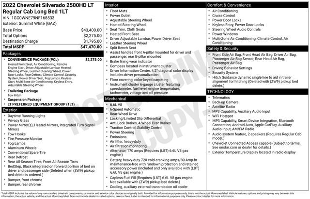 Used 2022 Chevrolet Silverado 2500 LT w/ Convenience Package RWD image 33