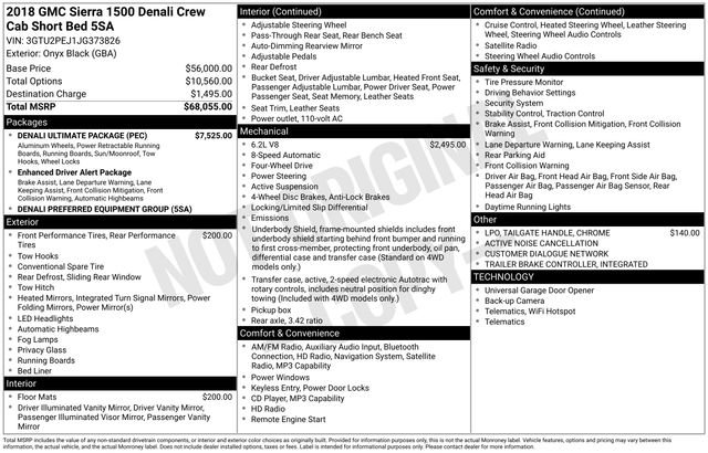 Used 2018 GMC Sierra 1500 Denali w/ Denali Ultimate Package AWD/4WD image 31