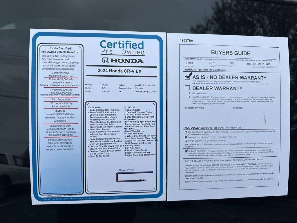 Certified 2024 Honda CR-V EX image 11