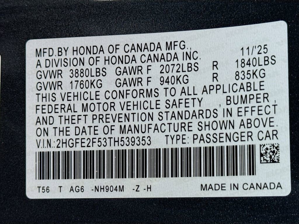 New 2026 Honda Civic Sport image 29