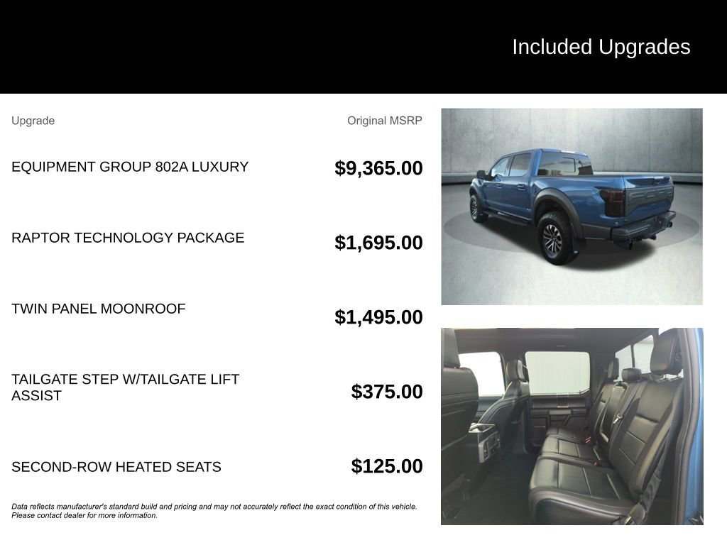 Used 2019 Ford F150 Raptor w/ Equipment Group 802A Luxury image 4