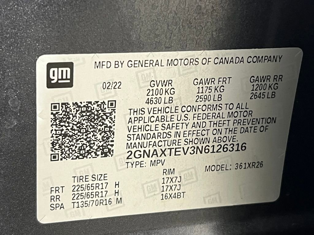 Used 2022 Chevrolet Equinox LT w/ Driver Convenience Package image 19