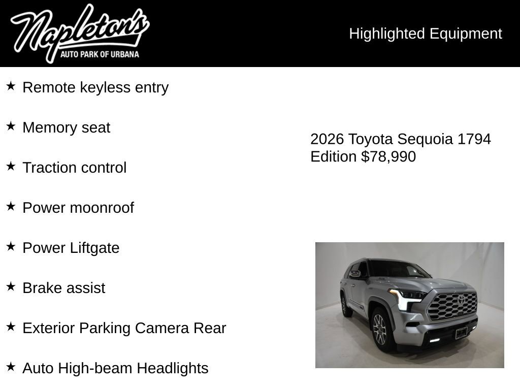Used 2026 Toyota Sequoia 1794 Edition AWD/4WD image 16