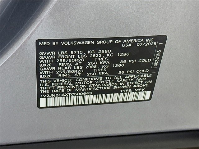 New 2026 Volkswagen Atlas SE image 20