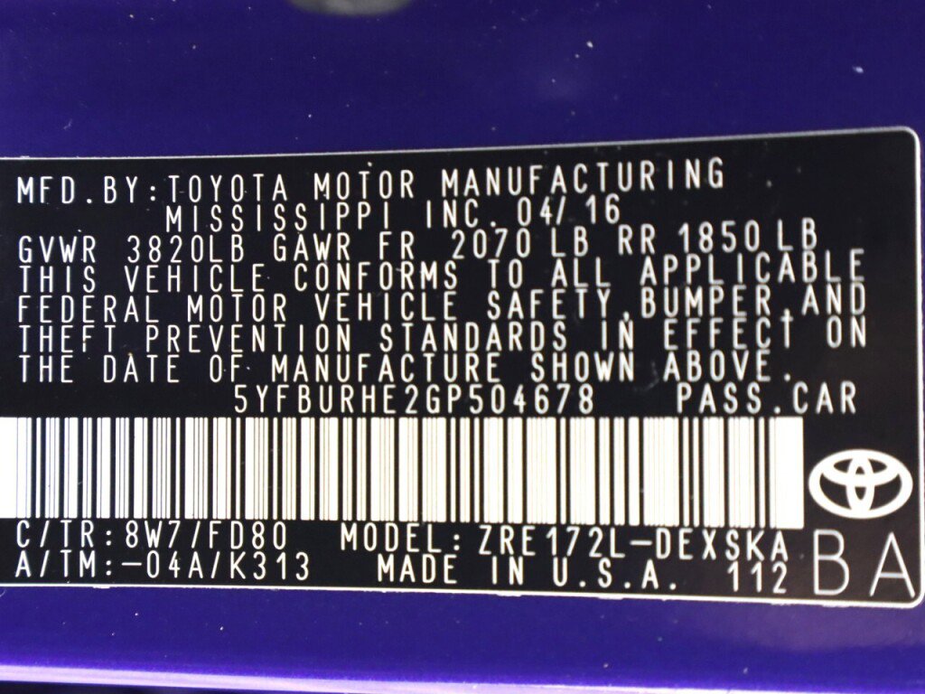 Used 2016 Toyota Corolla S FWD image 39