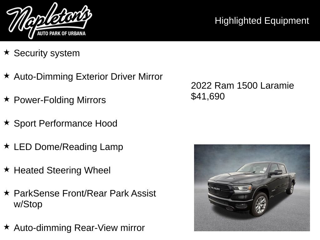Used 2022 RAM 1500 Laramie w/ Sport Appearance Package AWD/4WD image 8