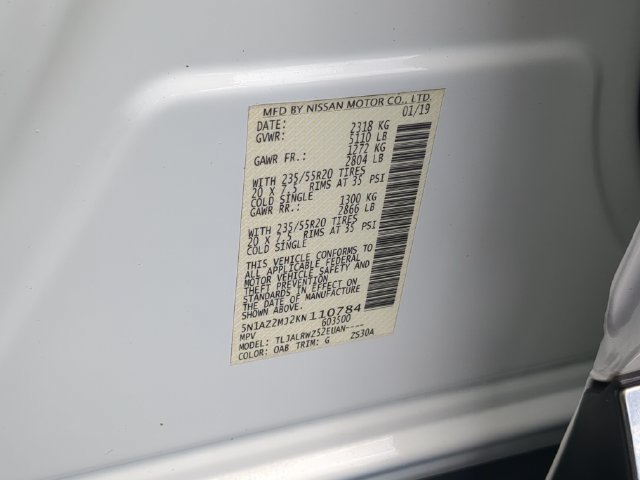 Used 2019 Nissan Murano SL w/ Cargo Package FWD image 39