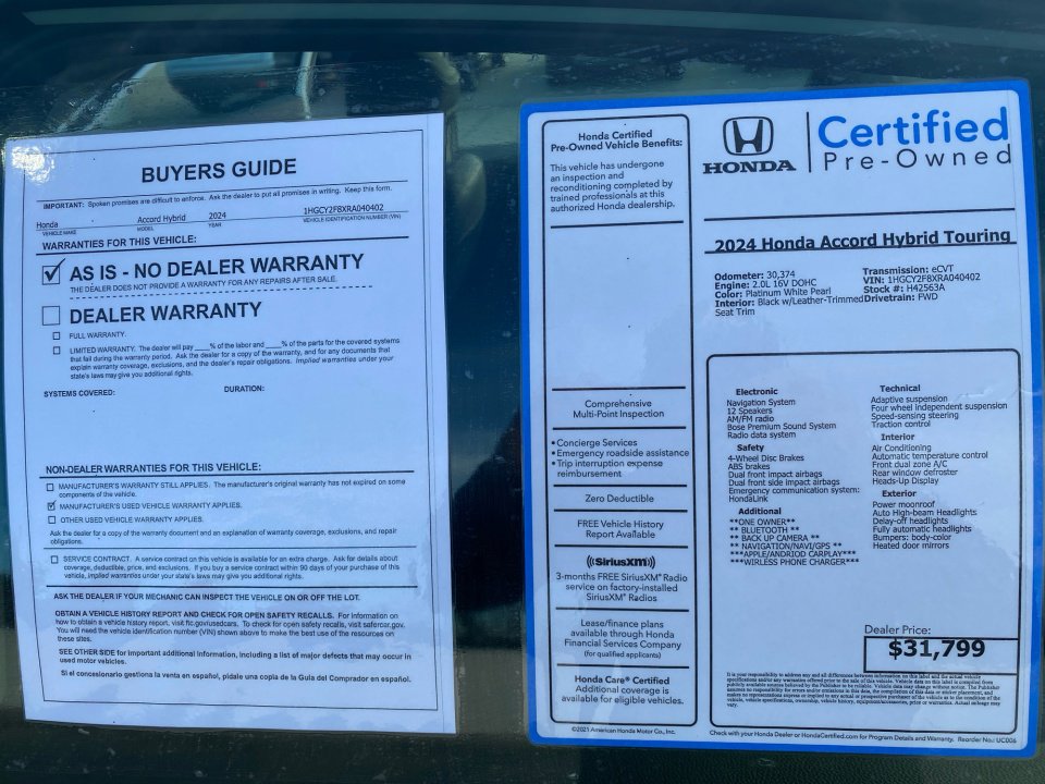 Used 2024 Honda Accord Touring image 37