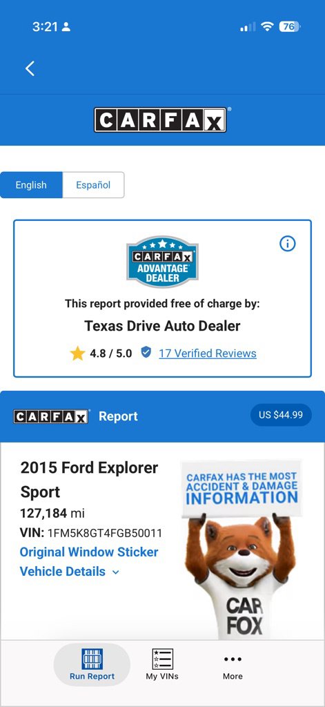 Used 2015 Ford Explorer Sport w/ Equipment Group 401A AWD/4WD image 32