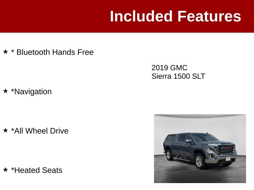 Used 2019 GMC Sierra 1500 SLT w/ SLT Premium Plus Package AWD/4WD image 3
