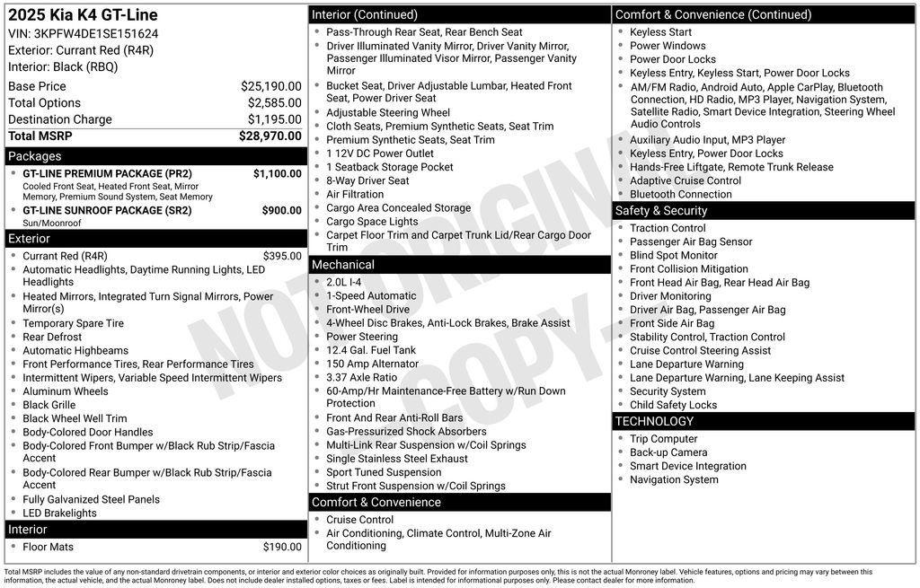 Used 2025 Kia K4 GT-Line w/ GT-Line Premium Package image 21