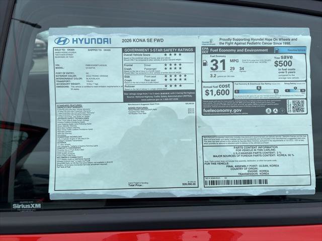 New 2026 Hyundai Kona SE FWD image 20
