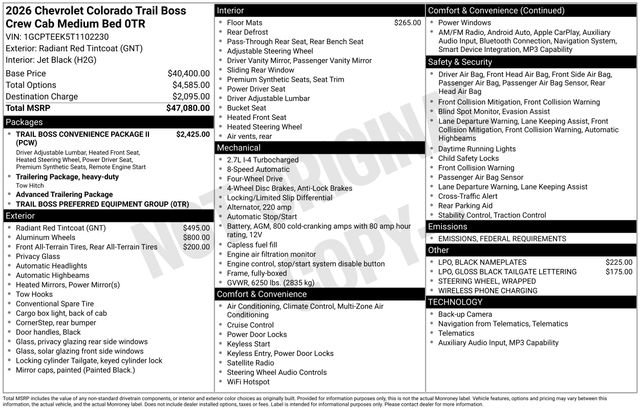 New 2026 Chevrolet Colorado Trail Boss image 2