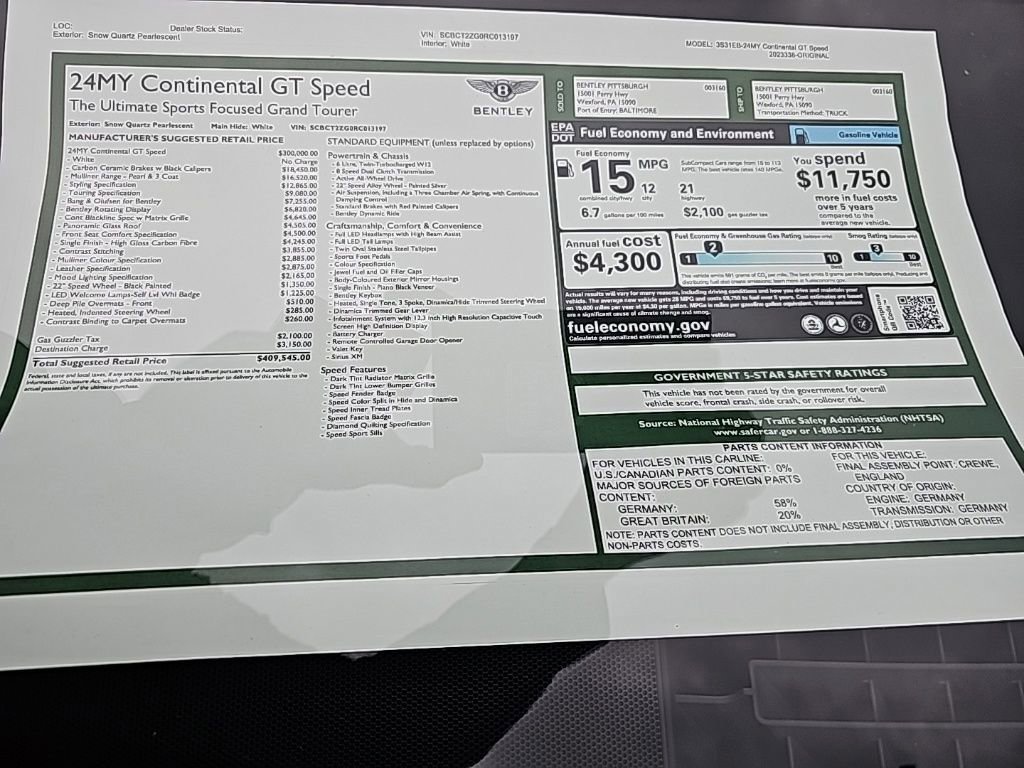 New 2024 Bentley Continental GT Speed image 36