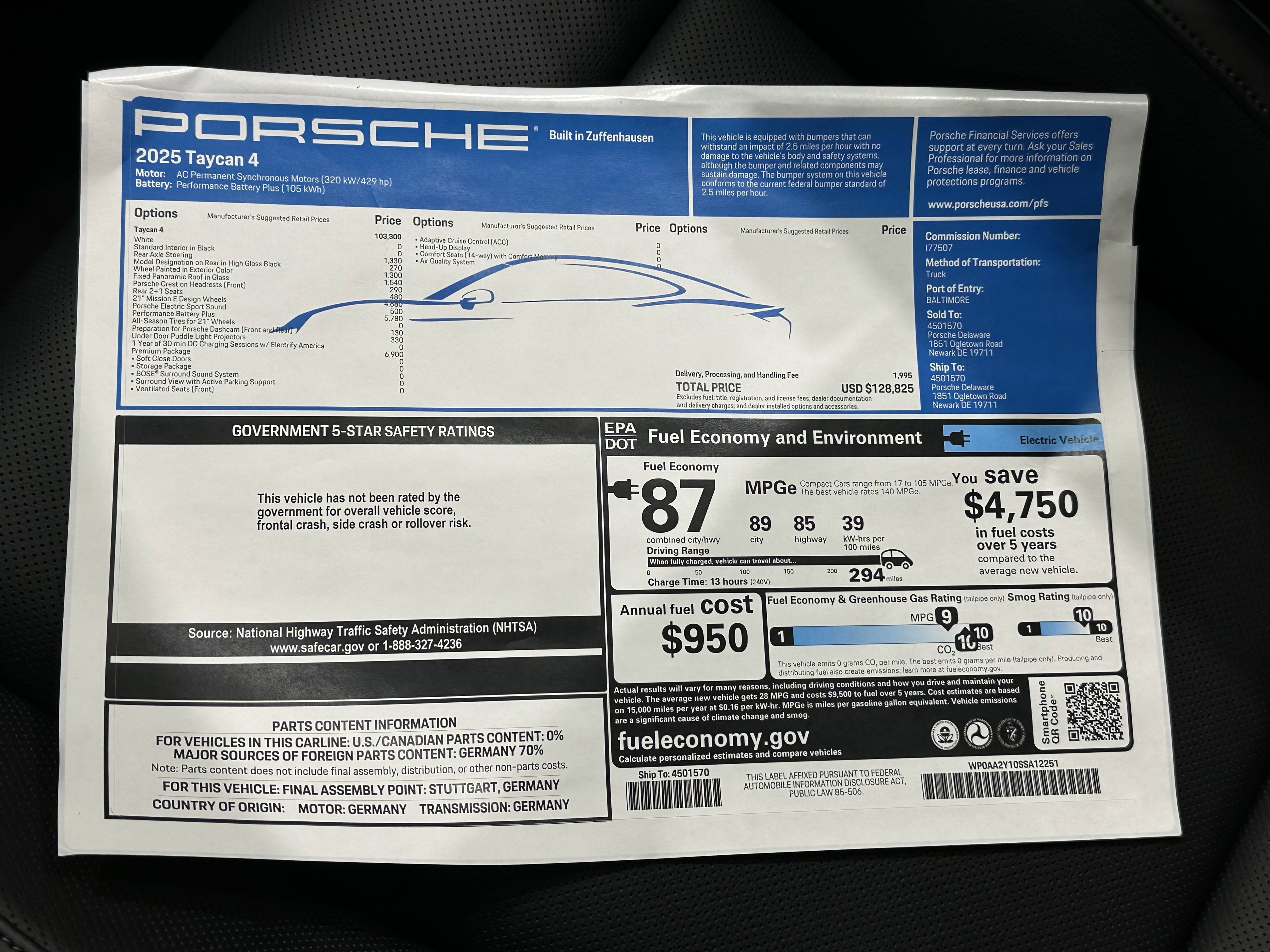 New 2025 Porsche Taycan image 56